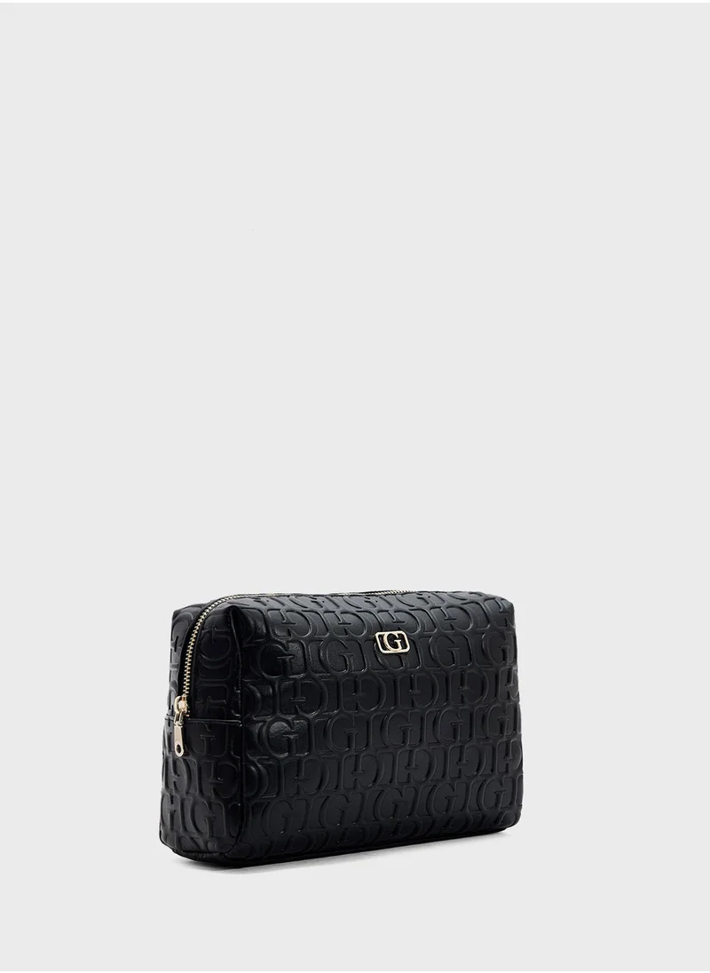 GUESS G Television Large Top Zip Wallet
