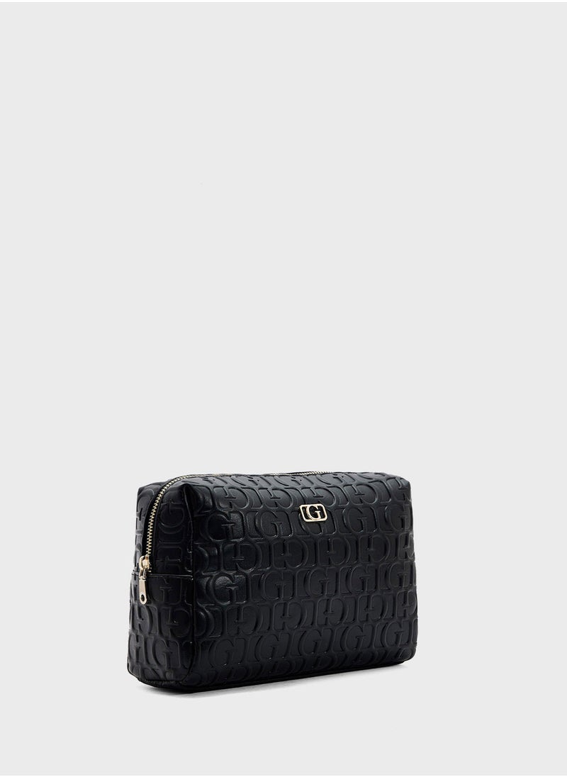 GUESS G Television Large Top Zip Wallet  - Image 3