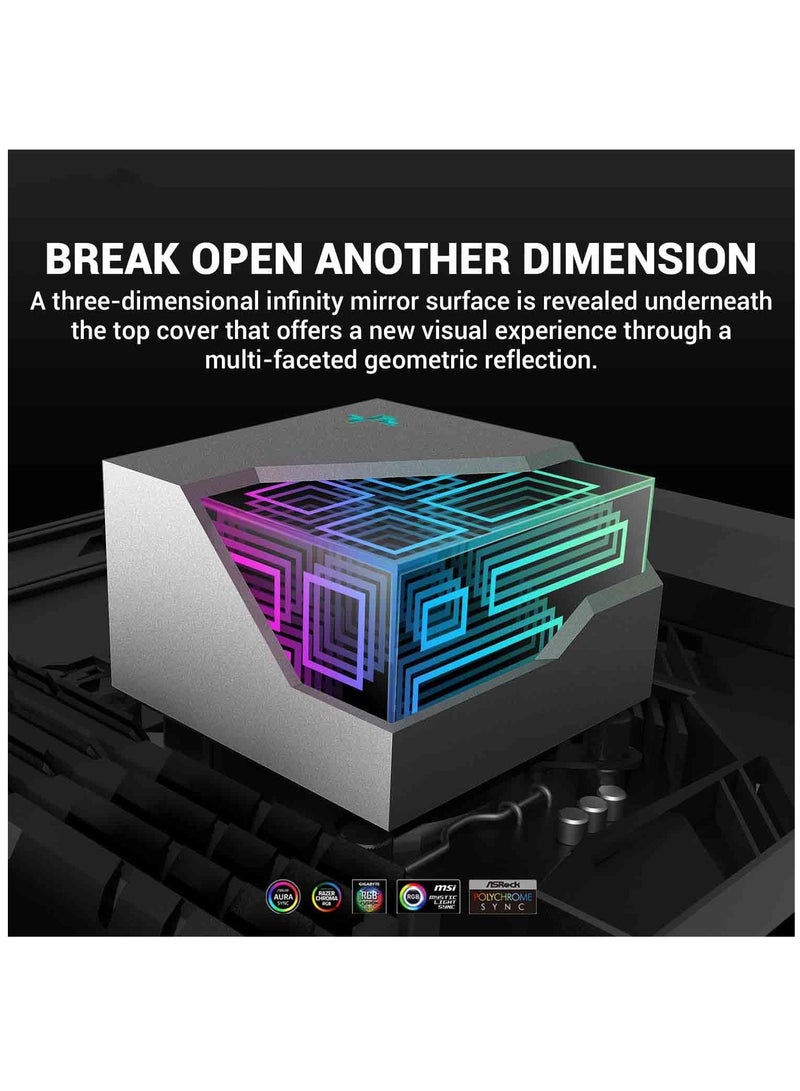 360mm Liquid CPU Cooler with 4th Gen Dual-Chamber Pump, 3100RPM, Multidimensional Infinity Mirror ARGB, Anti-Leak Technology, Compatible with LGA 1700/1200/1151/1150/1155 & AMD AM4/AM5. - Image 5