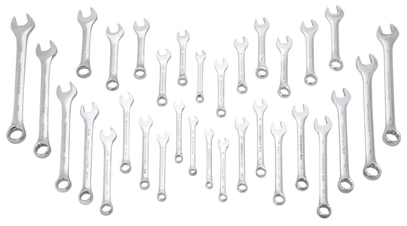 Performance Tool W1099 32-Piece SAE and Metric Wrench Set with Premium Mirror Polished Chrome Vanadium Steel and Organizer Tray - Image 5