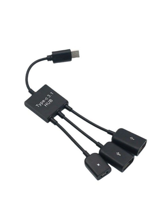 OTG Cable USB 3.1 TYPE-C OTG HUB One-three OTG HUB TYPE-C One-to-three OTG Cable-Number Of Interfaces:Type-c Otg One To Three (black)  - Image 5