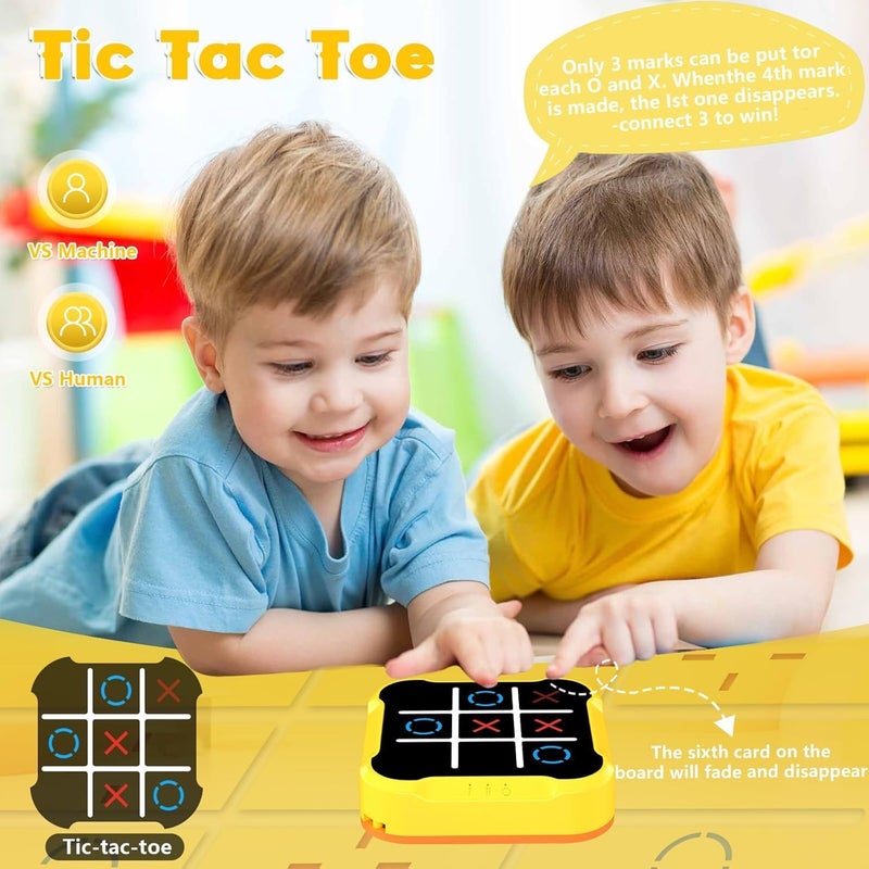 Tic Tac Toe Bolt Game, Electronic Handheld Puzzle Game Console, Portable Infinite TicTacToe Travel Game, Family, Toys Board Games for Kids and Adults (orange) - Image 3