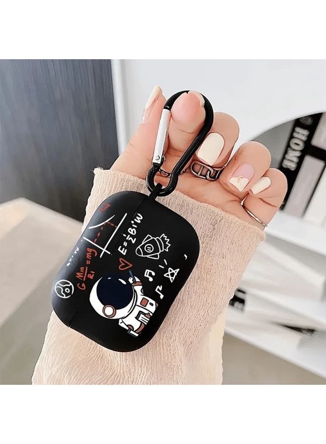 Black Protective Case For Airpods 3 Astronaut Pattern Wireless Headphone Cover - Image 2