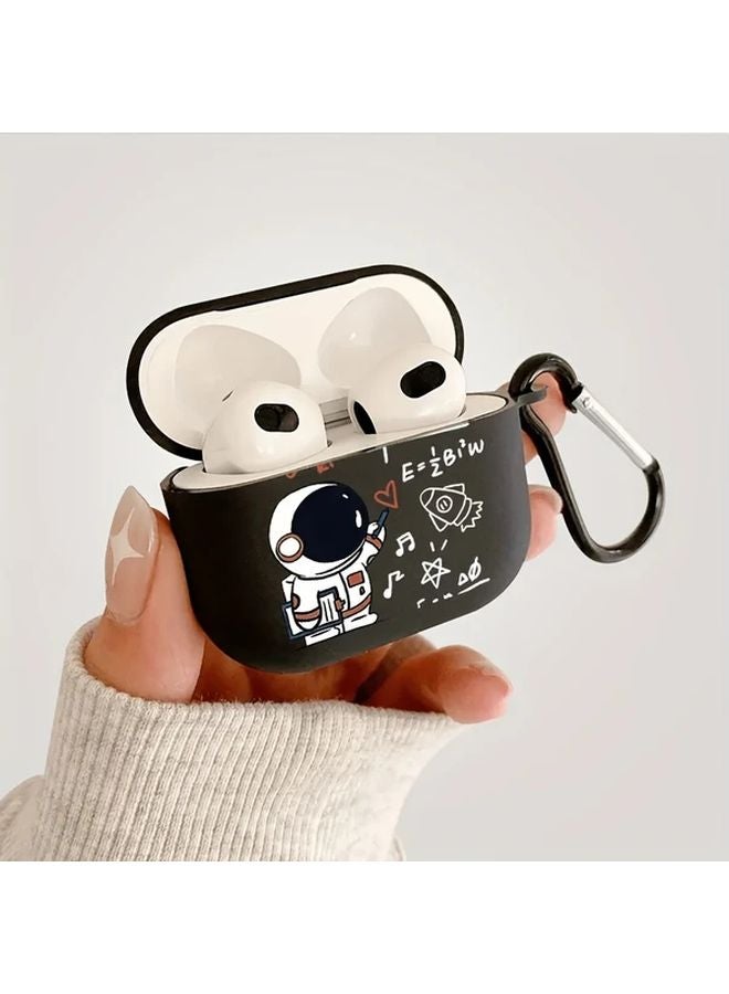 Black Protective Case For Airpods 3 Astronaut Pattern Wireless Headphone Cover - Image 5