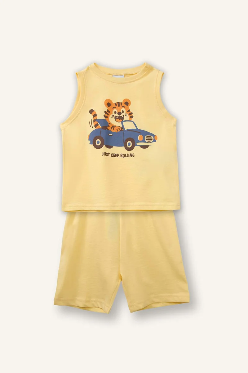 Defacto Baby Boy 2 piece Regular Fit Animal Set