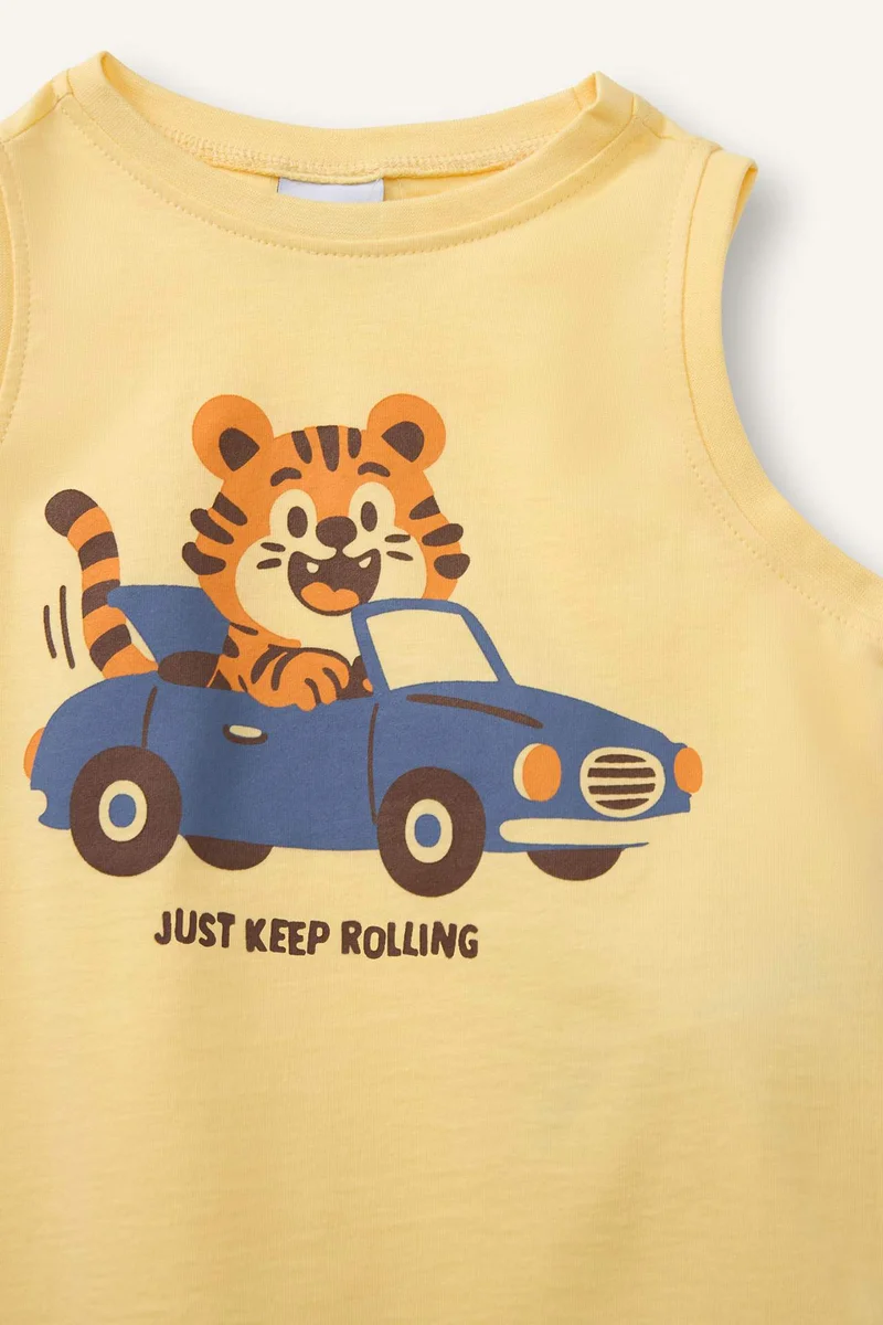 Defacto Baby Boy 2 piece Regular Fit Animal Set