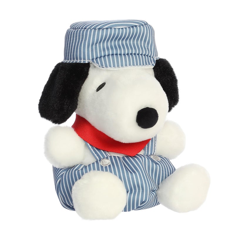 Aurora Adorable Peanuts Palm Pals Train Engineer Snoopy Stuffed Animal Officially Licensed Toys for All Snoopy Fans Nostalgic Gift for Adults and Birthday Celebrations Blue 6 Inches - Image 2