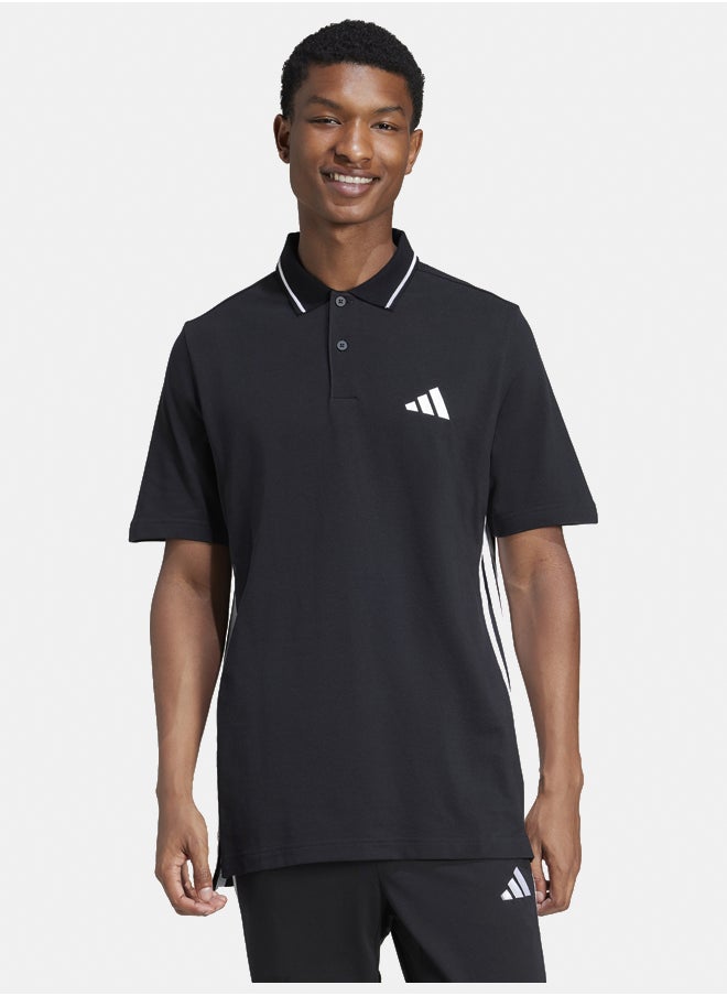 Adidas essentials three stripes pique men's polo t-shirt  - Image 1