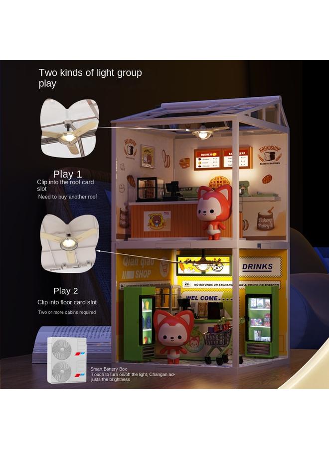 Bluejw Ali Series Building Blocks Store Convenience Store Milk Tea Shop Diy Handmade Assembled Cabin Children's Day Gift - Image 3