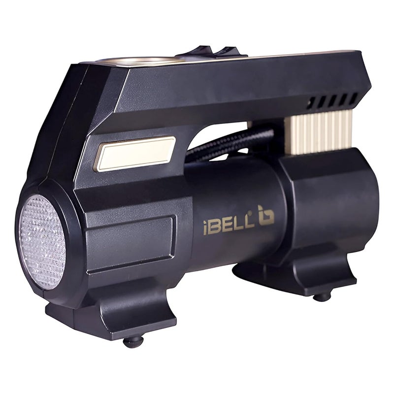 IBELL TOOLS IBELL Plastic, Polypropylene Car/Bike Tyre Inflator CA12-98, 12V DC, 120W, 12A, Air Flow 25L/Min, 150 PSI With Emergency LED Flashlight - Image 4
