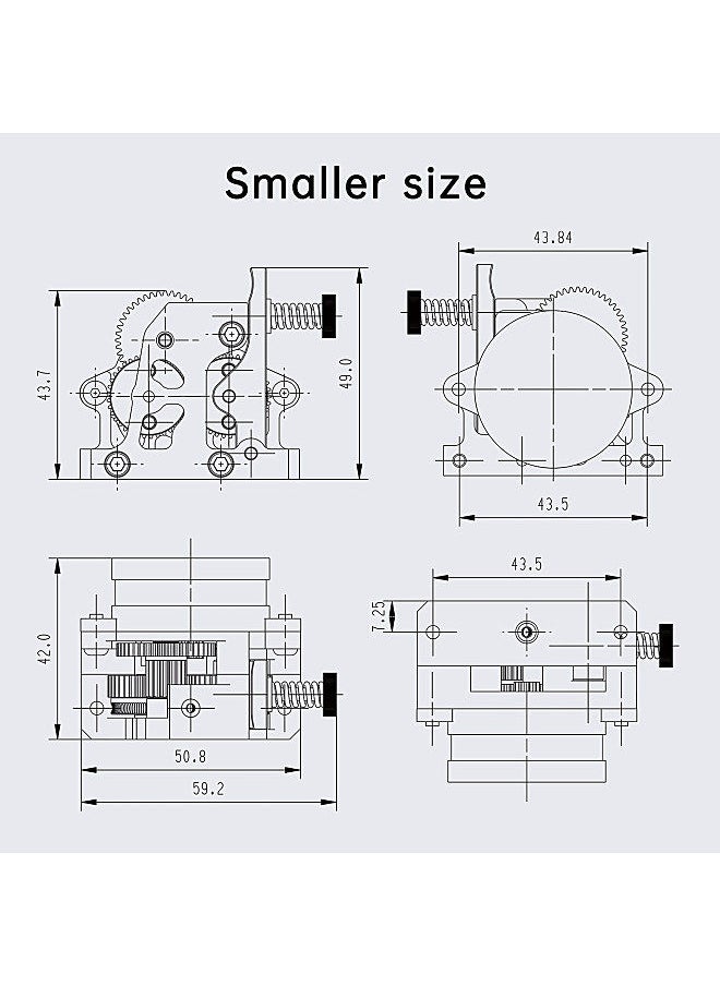 Two Trees HGX-LITE Extruder Compatible with CREALITY 3D Printers Ender-3/Ender-3 V2/CR-10/CR-10S Suitable for 1.75mm Filaments PLA/ABS/PETG/TPU/PP/PC/Nylon/PEEK/PEI  - Image 3