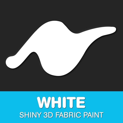 Scribbles 13903 3D Fabric Paint Shiny,White - Image 2