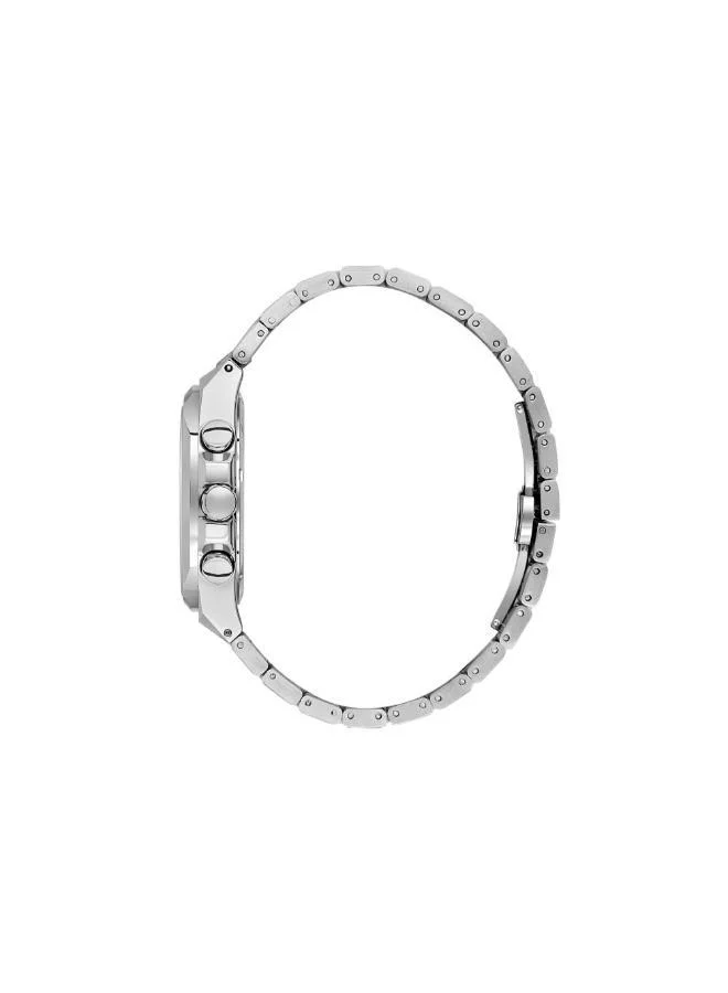 DANIEL KLEIN Men's Stainless Steel Silver Alloy Case Analog Silver Round Sunray Dial Japanese Quartz Exclusive 50 Meters Water Resistant