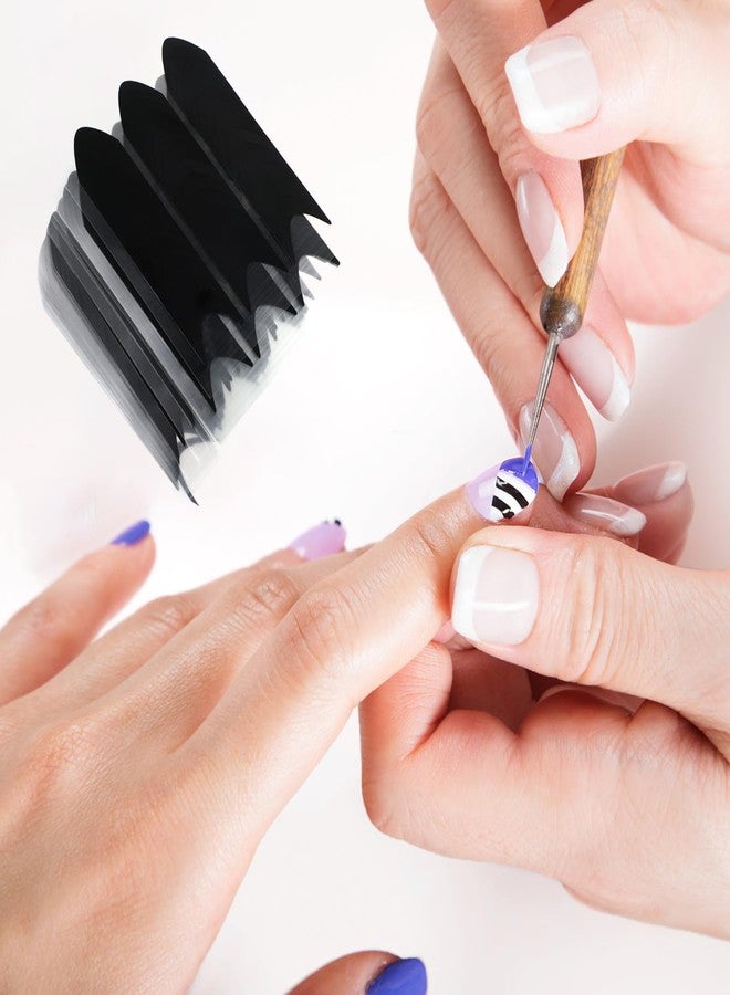 Prasacco 1560 قطعة ملصقات أظافر فرنسية ذاتية اللصق، أدلة أظافر فرنسية، شرائط مانيكير فرنسية، أداة أظافر فرنسية، 40 ورقة - Image 5