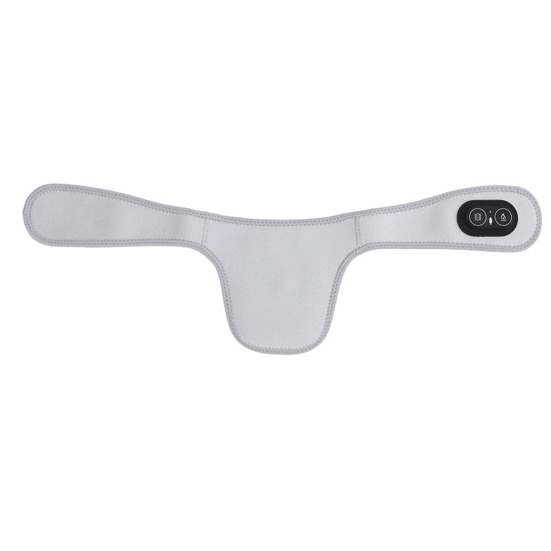 Neck Heating Pad Portable Electric Heated Wrap with Vibrating Hot Compress USB Plug in Grey - Image 3