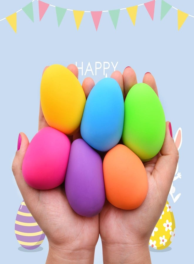 مجموعة من 6 بيضات عيد الفصح من مينزتشي، ألعاب ضغط، كرات تخفيف التوتر، ألعاب طرية للأطفال، بنين وبنات، مثالية لصيد بيض عيد الفصح، حشوات سلال عيد الفصح، هدايا للحفلات - Image 4