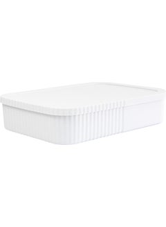 Devigo 6 Liter Slim-Wide Storage Box with Lid - Office and Stationery Organizer, Multi-Purpose Use  - Image 1