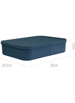 Devigo 6 Liter Slim-Wide Storage Box with Lid - Office and Stationery Organizer, Multi-Purpose Use  - Image 2