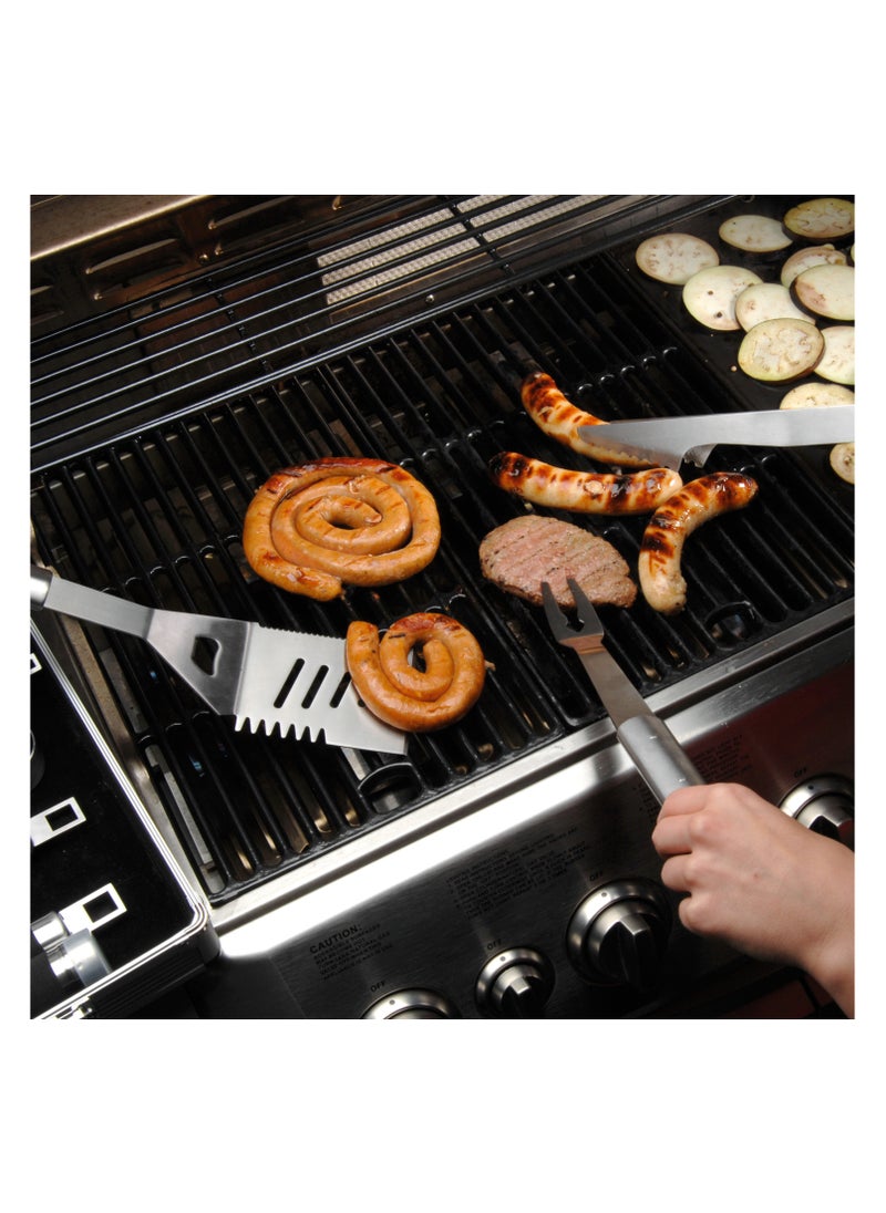 BergHOFF- 33 piece barbecue set in case for Preparing, grilling and serving- stainless steel utensils  packed in an elegant aluminium case-Product of Belgium