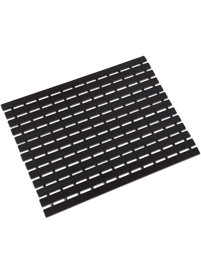 Eurotex Shower Mat Anti Slip for Shower, Kitchen, Wet Area, Laundry Room (Black 61cm x 45cm) - Image 1