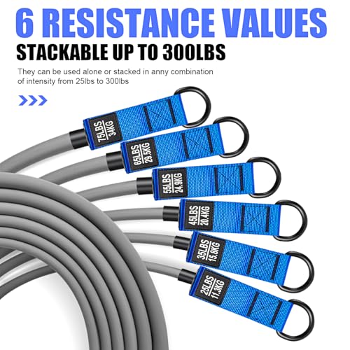 HPYGN Resistance Bands, Weight Bands with Handles, Ankle Straps, Door Anchor, Exercise Equipment for Muscle Training, Heavy Duty Workout Bands Strength Training Equipment for Men - Image 2