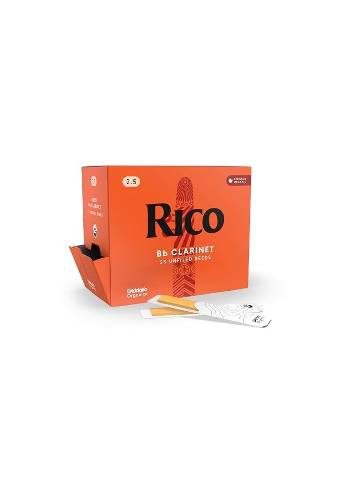 D'Addario Rico by D'Addario Bb Clarinet Reeds, Strength 2.5, 25-Count - Image 1