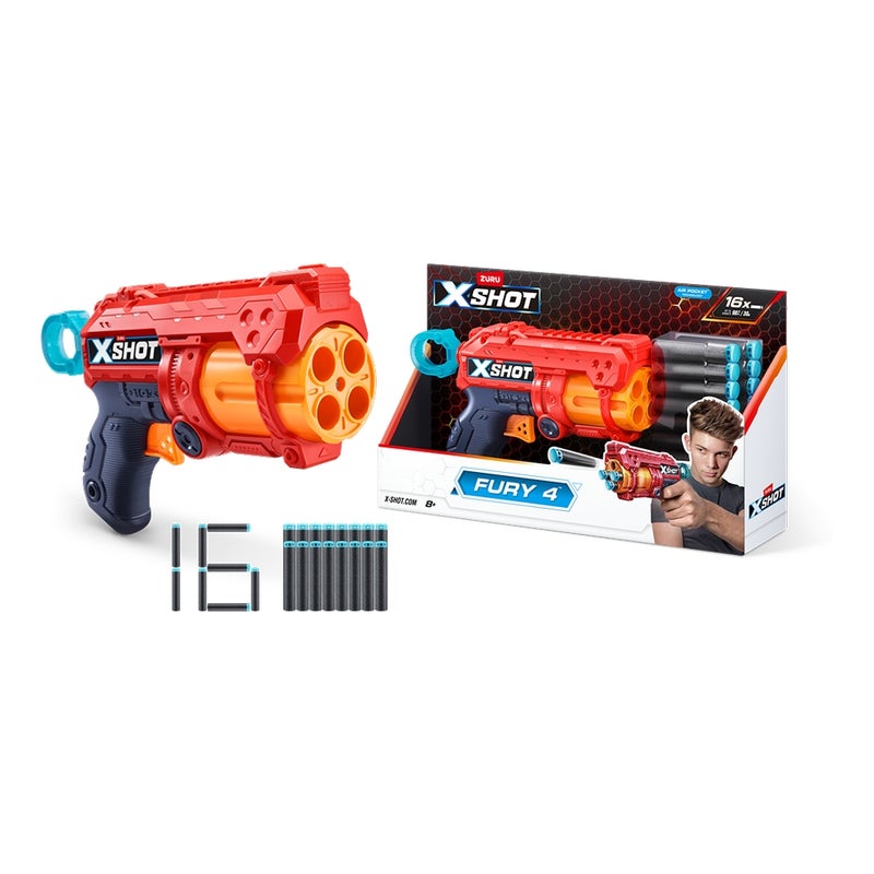 زورو بندقية اكسيل فيوري 4 مع 16 طلقة فوم - 36377 - Image 1