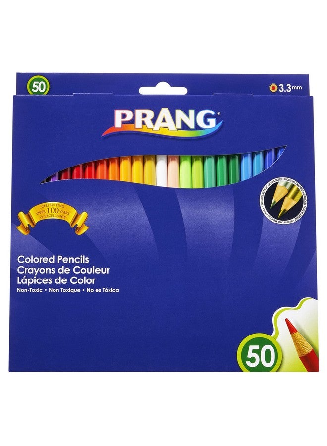 Prang 22480 Colored Woodcase Pencils 3.3 Mm 50 Assorted Colors/Set - Image 1