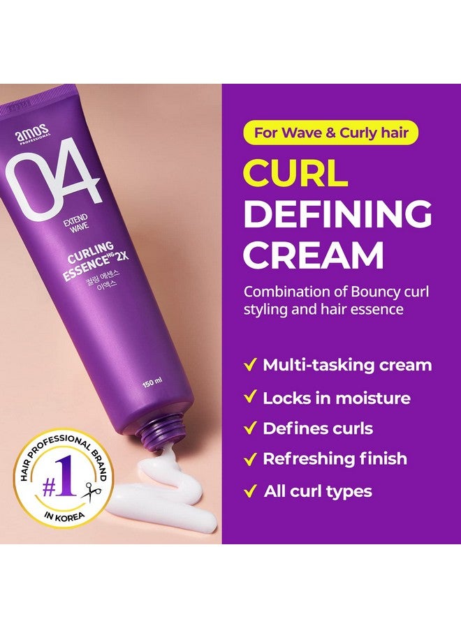 amos PROFESSIONAL Curl Defining Cream 2X 5.1Oz (150Ml) ; Curl Defining Cream ; Bouncy Curl Styling Product ; Hair Serum For Moisturized Curls And Healthy Waves ; Korean Curl Defining Cream - Image 3