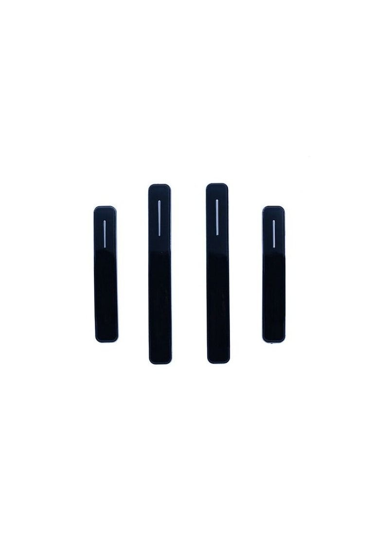 MOB - Car Door Guard Edge Protector, Door Guard Trim , Car Door Edge Guards Trim Cover Strip Set of 4 Black - Image 1