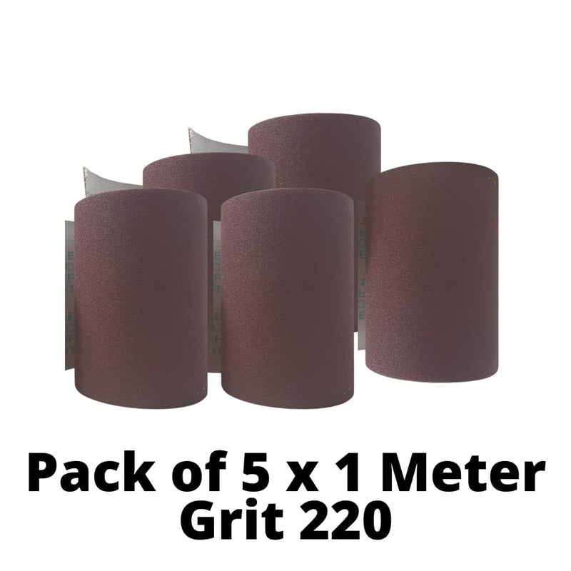 ALF Emery Cloth Roll Sanding Roll Grit 220 Size 4 inch x 1 meter x Pack Of 5 For Grinding Polishing of Metal and Wood - Image 5