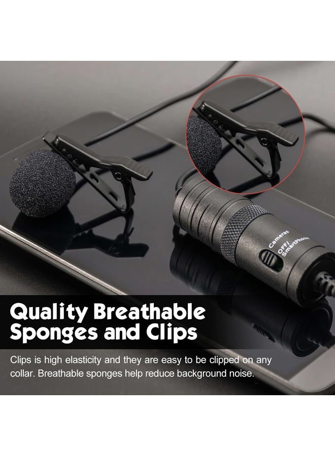 TOODOO 36 Pieces Lapel Mic Clips Sponge Cover Kit 18 Pieces Mental Lavalier Microphone Clip Plastic Lavalier Wire Clips 18 Pieces Foam Windscreen Cover Lapel Mic Windscreen Foam Covers for Interview Video - Image 4