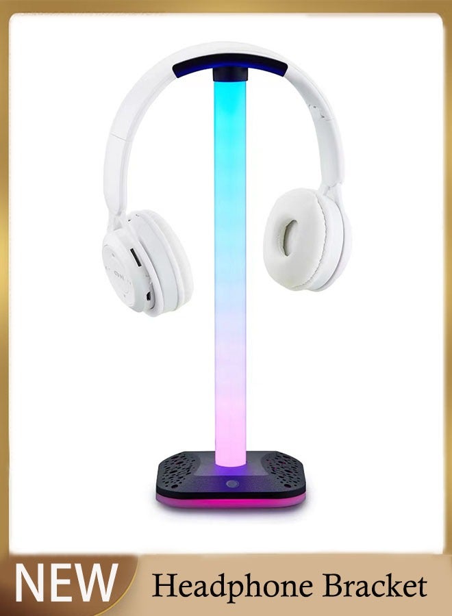 فلاي رود حامل سماعات رأس للألعاب، حامل سماعات رأس RGB، حامل سماعات رأس مزود بـ 10 أوضاع إضاءة لسطح المكتب، واللاعبين، والملحقات - Image 1