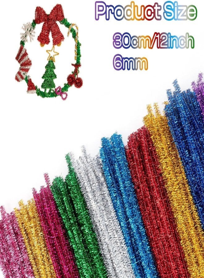 Bluedeal 200 Pieces Craft for Kids Creative Art and Craft Project, Multicolor Sparkly Chenille Stems for Beaded Jewelry and Easter Decorations (Glitter) - Image 3