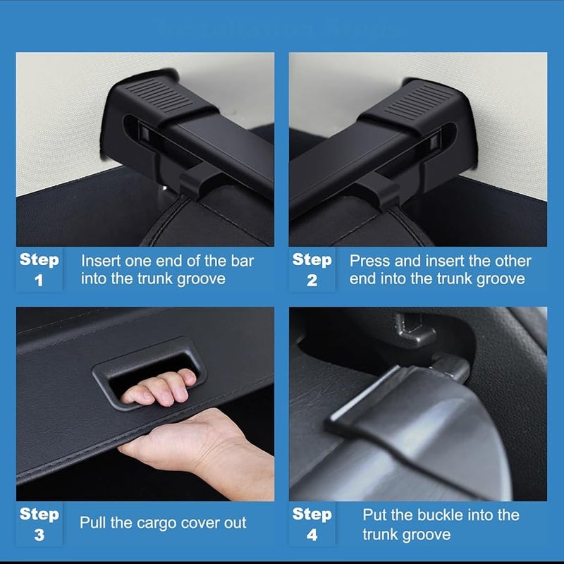 2011 2019 Ford Fiesta Cargo Cover SUV Rear Trunk Tonneau Security Shade - Image 4