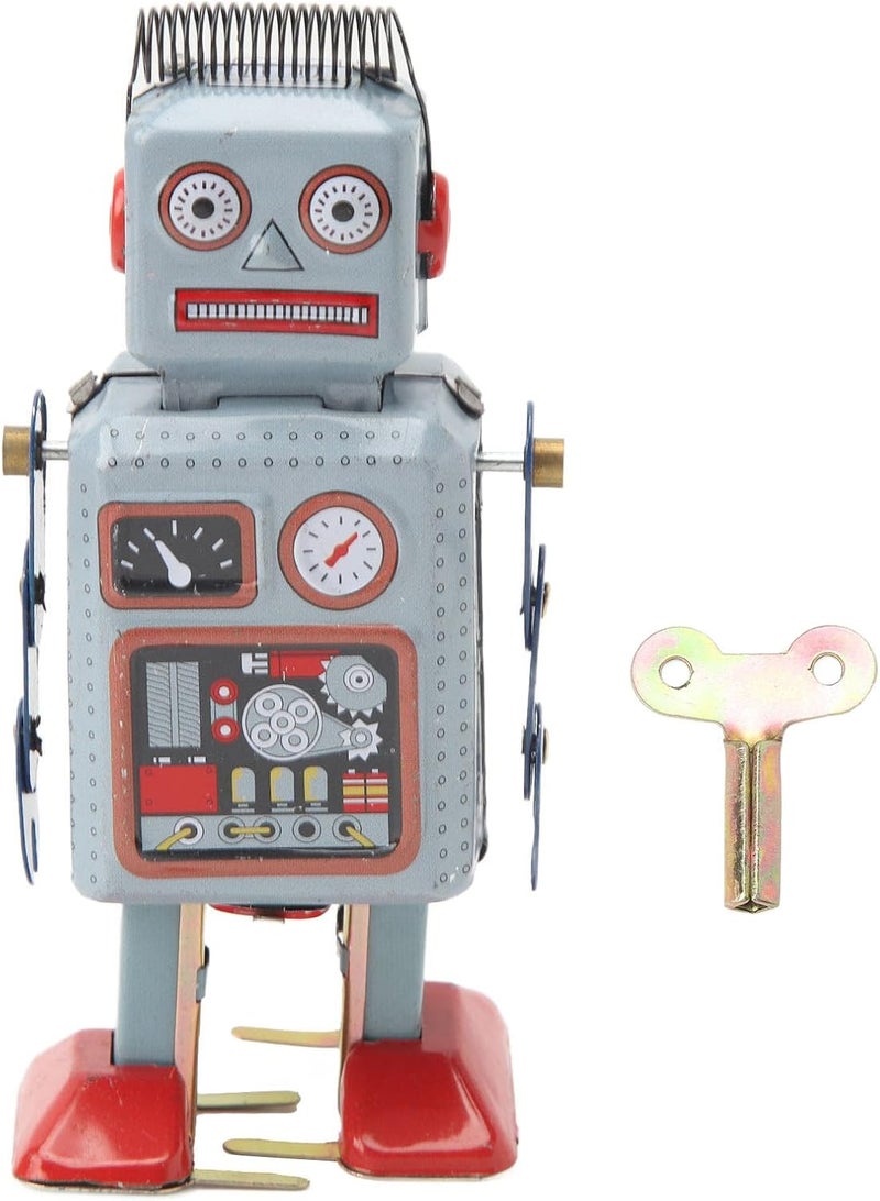 كلاراكو روبوت كلاركو الكلاسيكي القابل للنفخ، لعبة روبوت قصديرية كلاسيكية قابلة للنفخ، تمثال صغير قابل للجمع، رف كتب، ديكور، دعامة تصوير لمجموعة، هدايا أعياد الميلاد، الحفلات، المهرجانات - Image 1