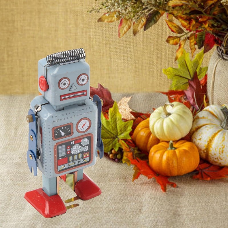 كلاراكو روبوت كلاركو الكلاسيكي القابل للنفخ، لعبة روبوت قصديرية كلاسيكية قابلة للنفخ، تمثال صغير قابل للجمع، رف كتب، ديكور، دعامة تصوير لمجموعة، هدايا أعياد الميلاد، الحفلات، المهرجانات - Image 4