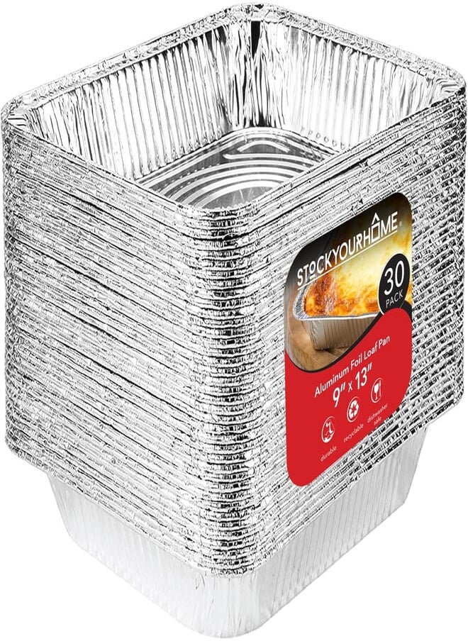 Aluminum Pans 9x13 Disposable Foil Pans (30 Pack) - Half Size Steam Table Deep Pans - Tin Foil Pans Great for Cooking, Heating, Storing, Prepping Food - pzsku/Z0BF17A59E74C17062B00Z/45/_/1718193593/037d86c4-7881-4bc7-b09a-acf05a204abf