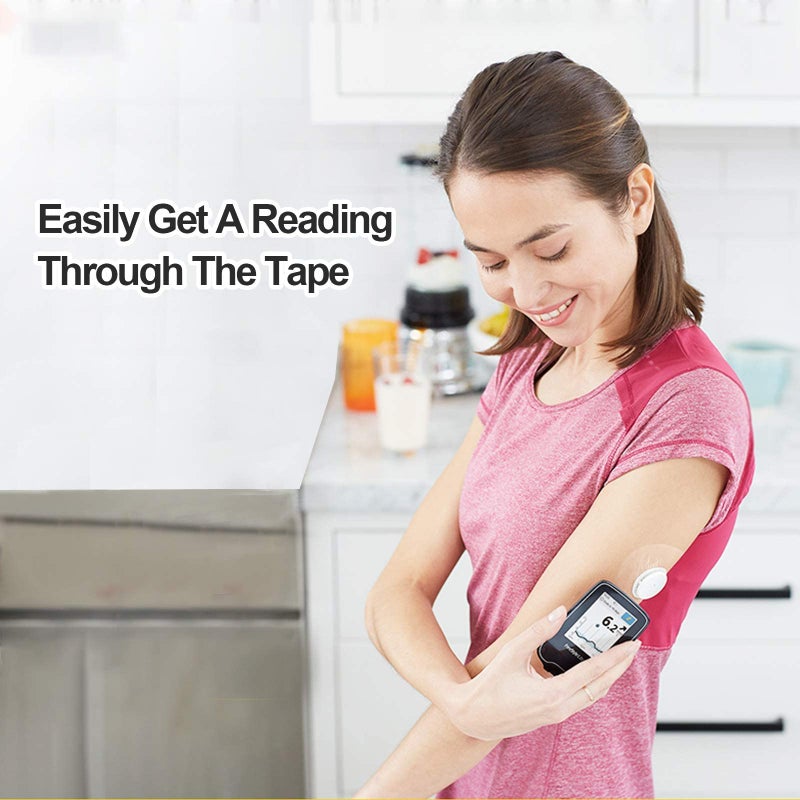 OBUZOO أوبوزو 40 حزمة أغطية حساسات فريستايل ليبر لاصقات طبية خالية من اللاتكس لشرائط CGM مقطوعة مسبقًا مع عدم وجود لاصق في المنتصف مقاومة للماء وقوية الالتصاق للبقاء لفترة طويلة - Image 5