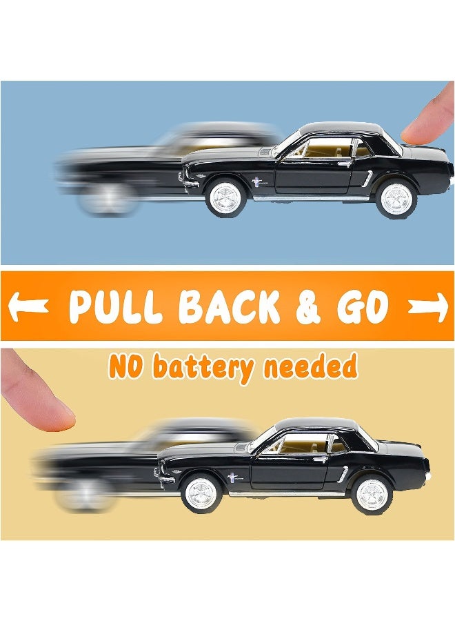 Kinsmart سيارة لعبة معدنية مصنوعة من سبائك معدنية 1964½ فورد موستانغ بمقياس 1:38 مع أبواب قابلة للفتح وإجراء سحب للخلف - Image 4