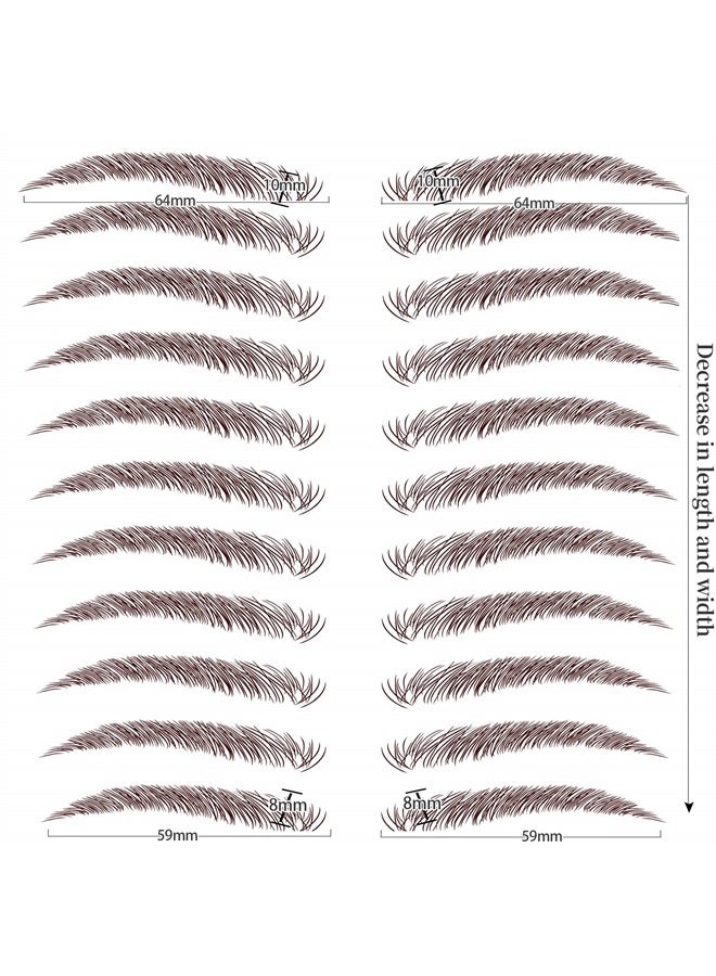 Aresvns Eyebrow Tattoos Stickers Brown 132 Pairs! 4D Realistic Reddish Brown（Chocolate Color）Tattoos Eyebrow,2 Eyebrow Shapes,Suitable Sizes,Hair-Like Eyebrow Transfers for Women Christmas Gift - Image 4