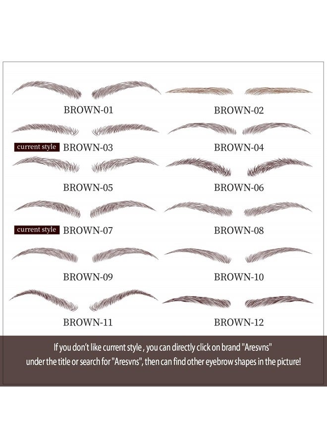 Aresvns Eyebrow Tattoos Stickers Brown 132 Pairs! 4D Realistic Reddish Brown（Chocolate Color）Tattoos Eyebrow,2 Eyebrow Shapes,Suitable Sizes,Hair-Like Eyebrow Transfers for Women Christmas Gift - Image 5