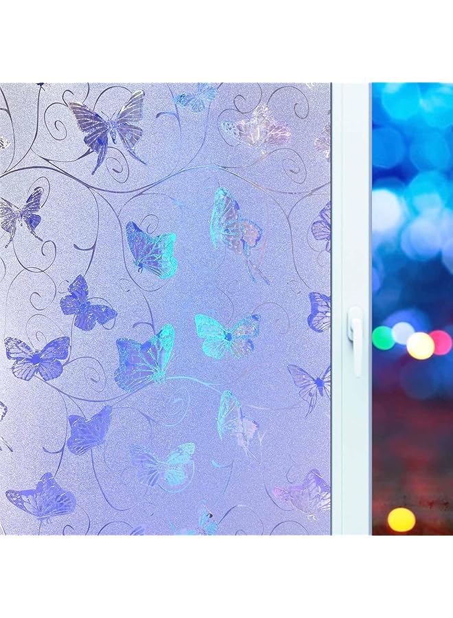 The Bros Frosted Window Film, Window Privacy Film, Bathroom Decor, Privacy Window Film, 90% UV Insulation Window Sticker (17.5X78.7 Inches) - Image 1