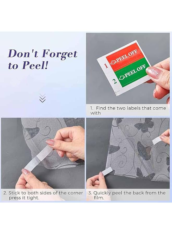 The Bros Frosted Window Film, Window Privacy Film, Bathroom Decor, Privacy Window Film, 90% UV Insulation Window Sticker (17.5X78.7 Inches) - Image 3