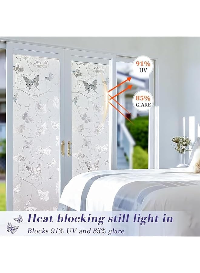 The Bros Frosted Window Film, Window Privacy Film, Bathroom Decor, Privacy Window Film, 90% UV Insulation Window Sticker (17.5X78.7 Inches) - Image 4