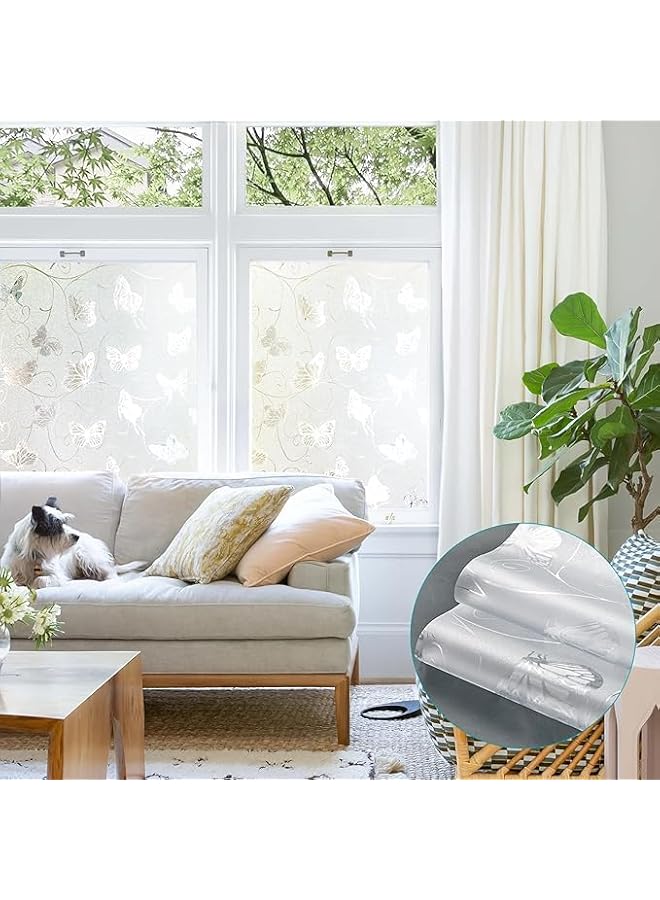 The Bros Frosted Window Film, Window Privacy Film, Bathroom Decor, Privacy Window Film, 90% UV Insulation Window Sticker (17.5X78.7 Inches) - Image 5