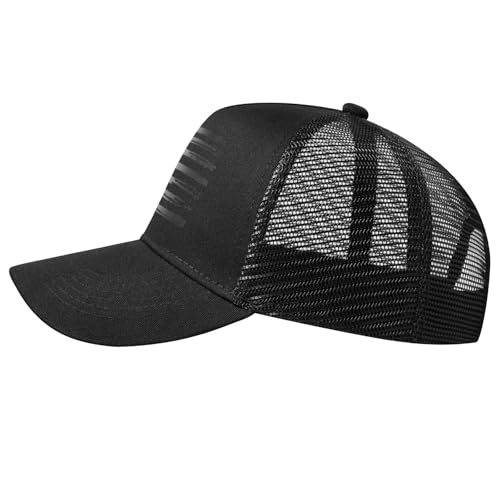 VIONLAN Baseball Cap, American Flag Trucker Hat for Men Women, Breathable Adjustable Fit Outdoor Mesh Snapback Hats - Image 3