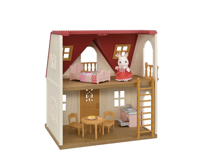 Calico Critters Calico Critters Red Roof Cozy Cottage Dollhouse Playset with Figure, Furniture and Accessories  - Image 1