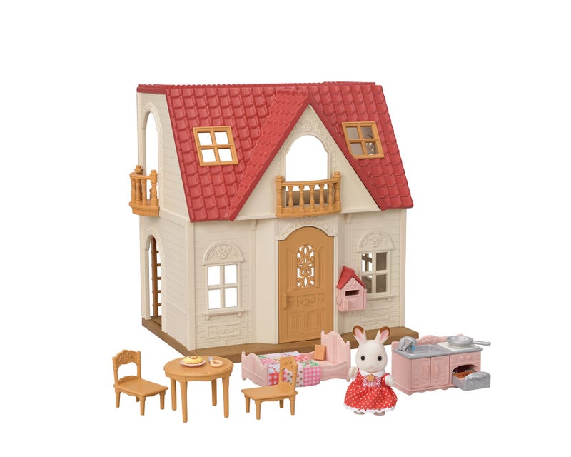Calico Critters Calico Critters Red Roof Cozy Cottage Dollhouse Playset with Figure, Furniture and Accessories  - Image 2