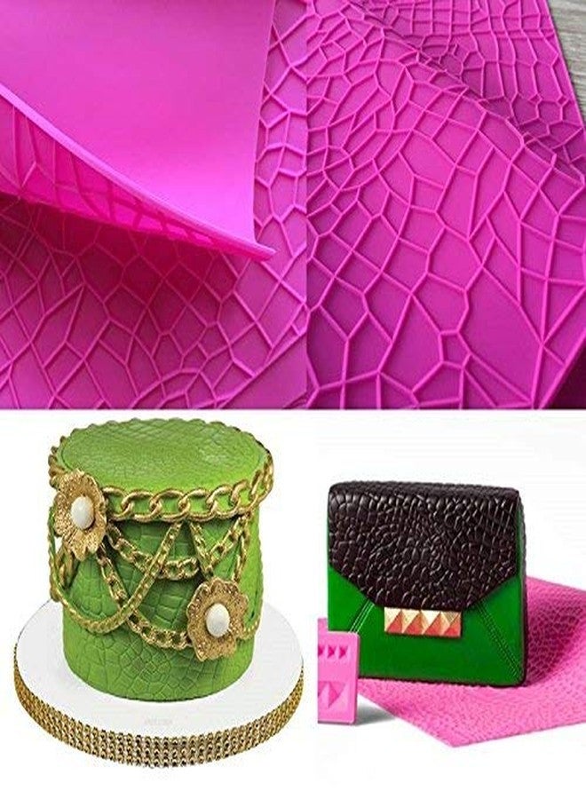 AK ART KITCHENWARE ART Kitchenware Large Size Crocodile Alligator Impression Mat Embossed Silicone Cake Lace Mat 23.6x 15.75" Fondant Cake Decorating Tools Gum Paste Molds Cake Molds Pastry Baking Tools BLM-26 - Image 5